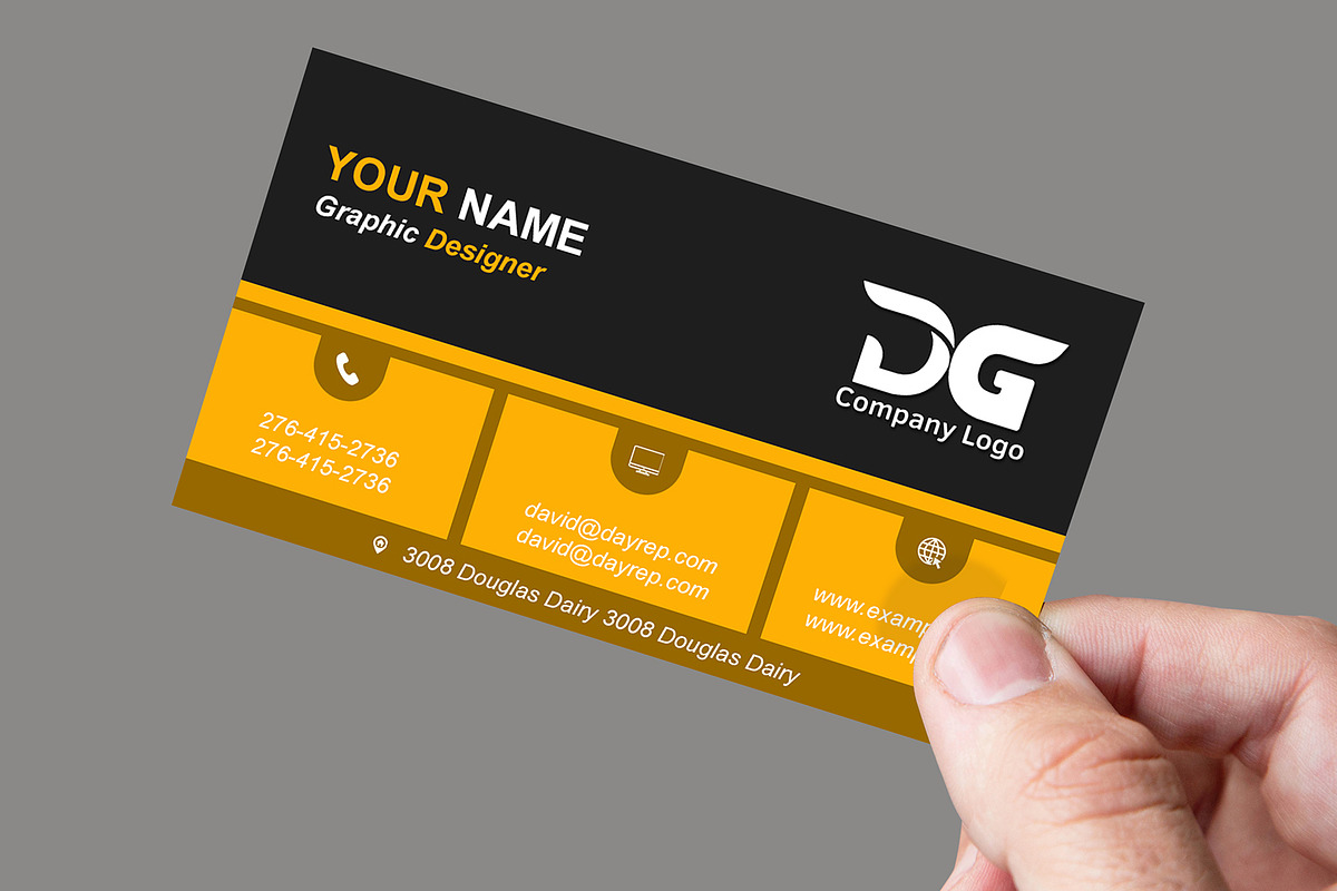 Editable Visiting Card Design preview 3