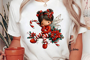 Whimsical Christmas Fairy Clipart, a Seasonal Illustration by fashionaddict (Thumbnail 5 of 7)