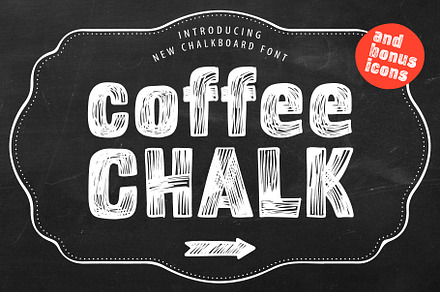 Coffee Chalk new chalkboard Font, a Font by kaer_shop