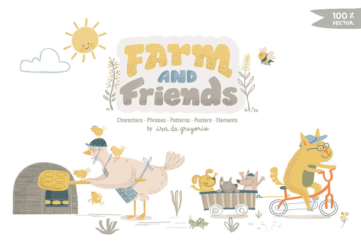 Farm&Friends. Kids Collection, an Animal Illustration by Isa De Gregorio (Photo 1 of 11)