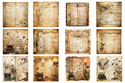 Tea Stained Junk Journal Digital Pap, an Illustration by Wow Magic (Thumbnail 2 of 2)