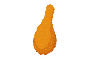 Fried chicken. Crispy fried, a Food Illustration by Things for designers