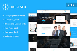 Huge Seo PSD Website Template