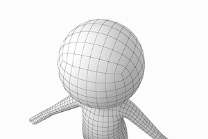 Cute Stylized Stickman In A-Pose