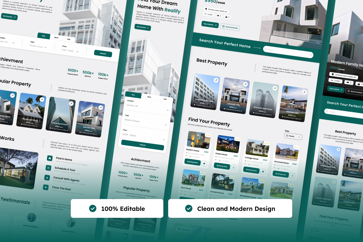 Realify - Real Estate Landing Page, a Landing Page Template by trabaskriya (Photo 4 of 5)