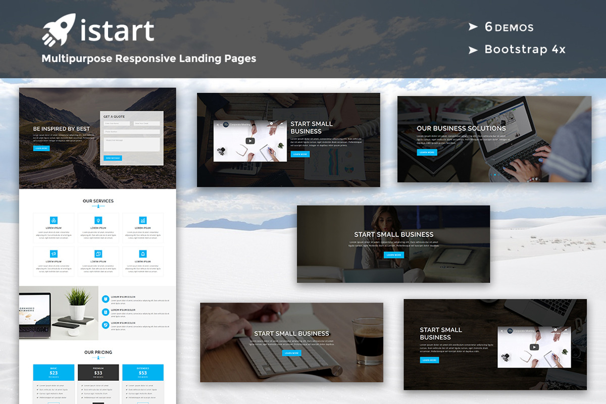 iStart -Responsive HTML Landing Page, a Bootstrap Template by ...