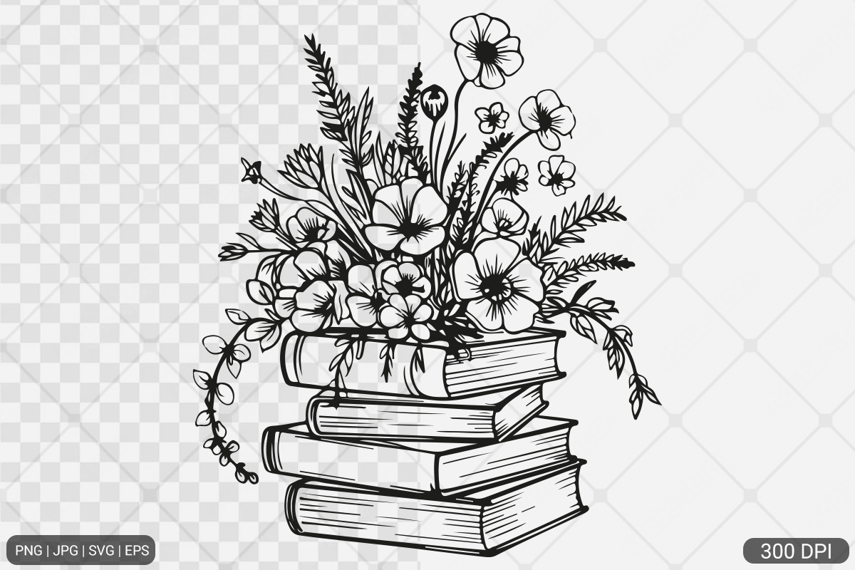 Floral Book SVG PNG Bundle Vol. 1, an Illustration by Actual Pixel (Photo 19 of 29)