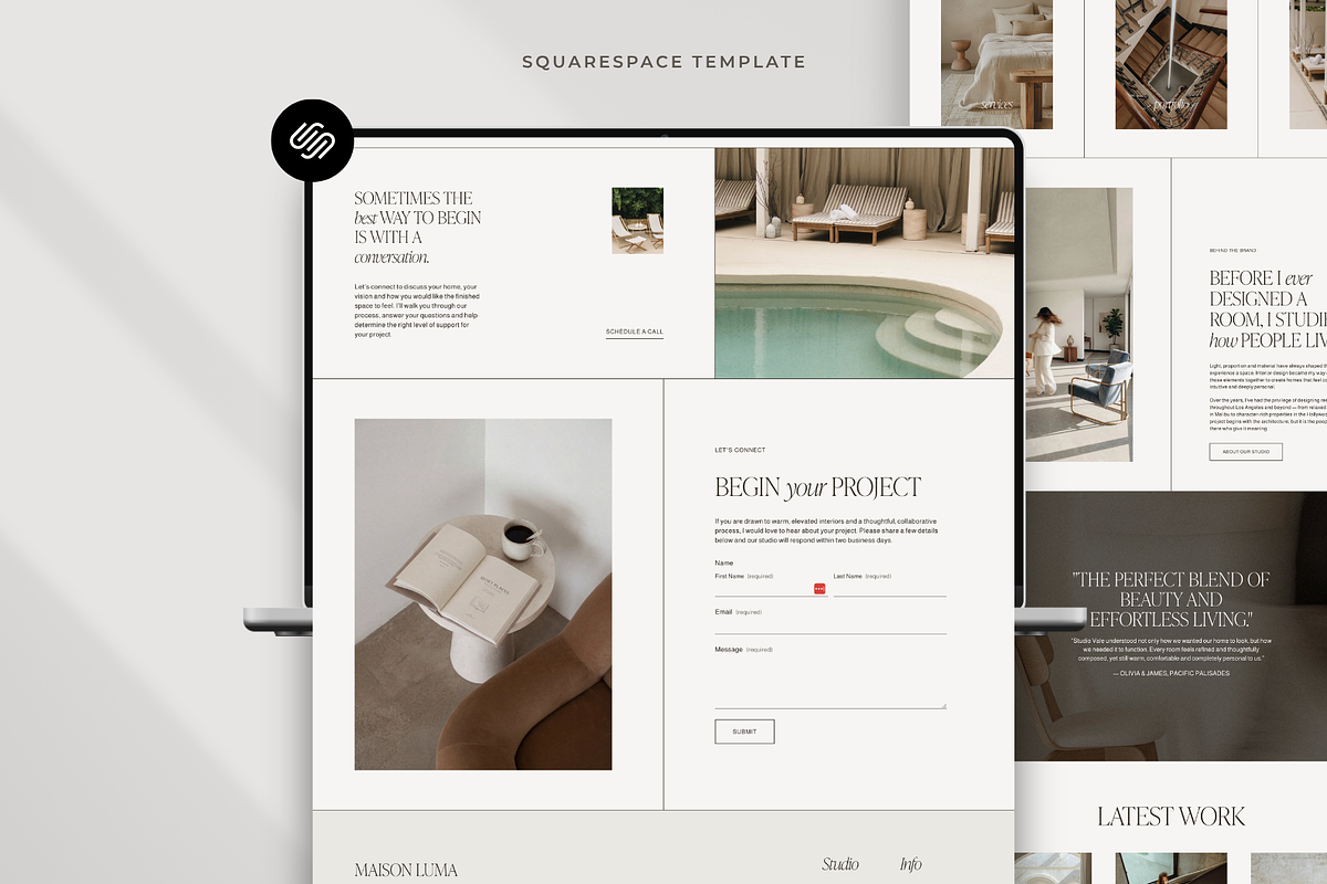 Interior Designer Website Template, a Squarespace Template by Candor Templates (Photo 6 of 21)