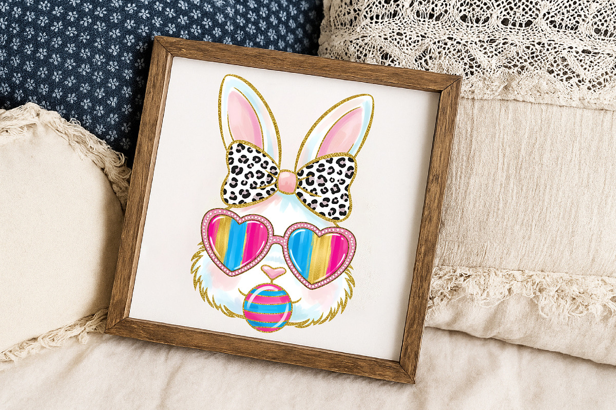 Glitter Easter Bunny Coquette PNG, an Illustration by Libby Wishes (Photo 5 of 6)