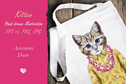 Kitten / Summer Time, an Animal Illustration by Victoria_Novak (Thumbnail 3 of 3)