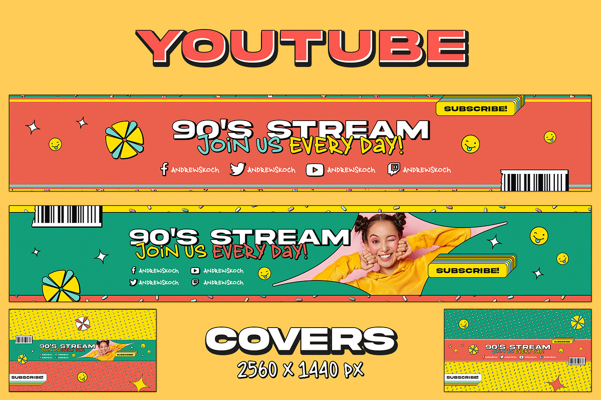 YouTube Branding Templates Bundle, a Social Media Template by Andrew Skoch Design (Photo 11 of 11)