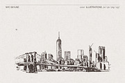 New York City Skyline Sketches, a Work Illustration by TheMountBirdStudio (Thumbnail 7 of 8)