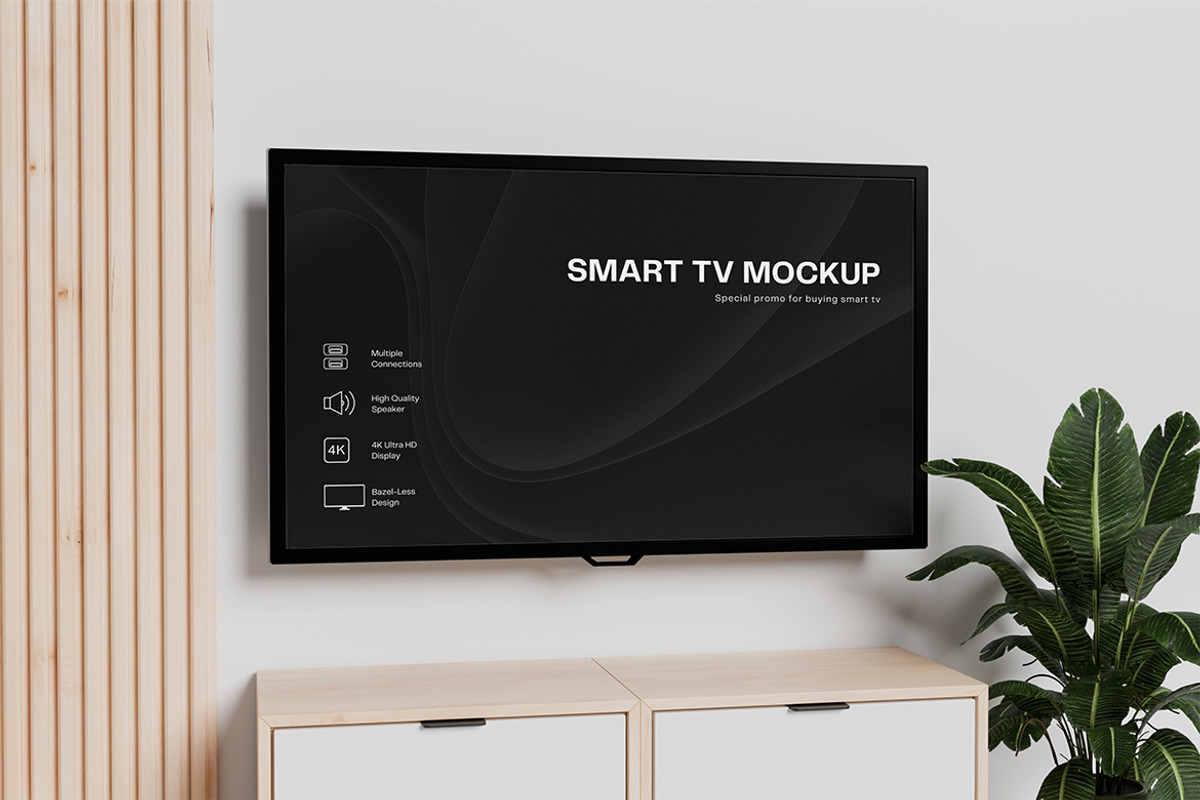 Smart TV Mockup, a Device Mockup by swsi-studio (Photo 4 of 5)