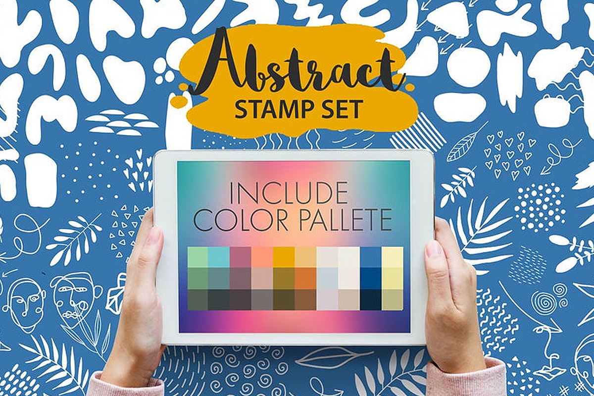 Abstract shapes brushes Procreate, a Brush Add-On by MakeMyPlaceDesign (Photo 2 of 2)