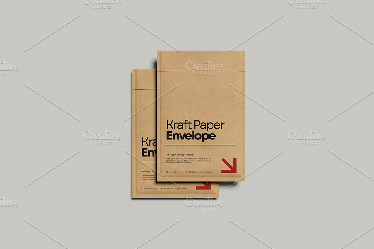 Kraft Paper Envelope Mockup, a Merchandise Mockup by Gatamotion (Photo 4 of 5)