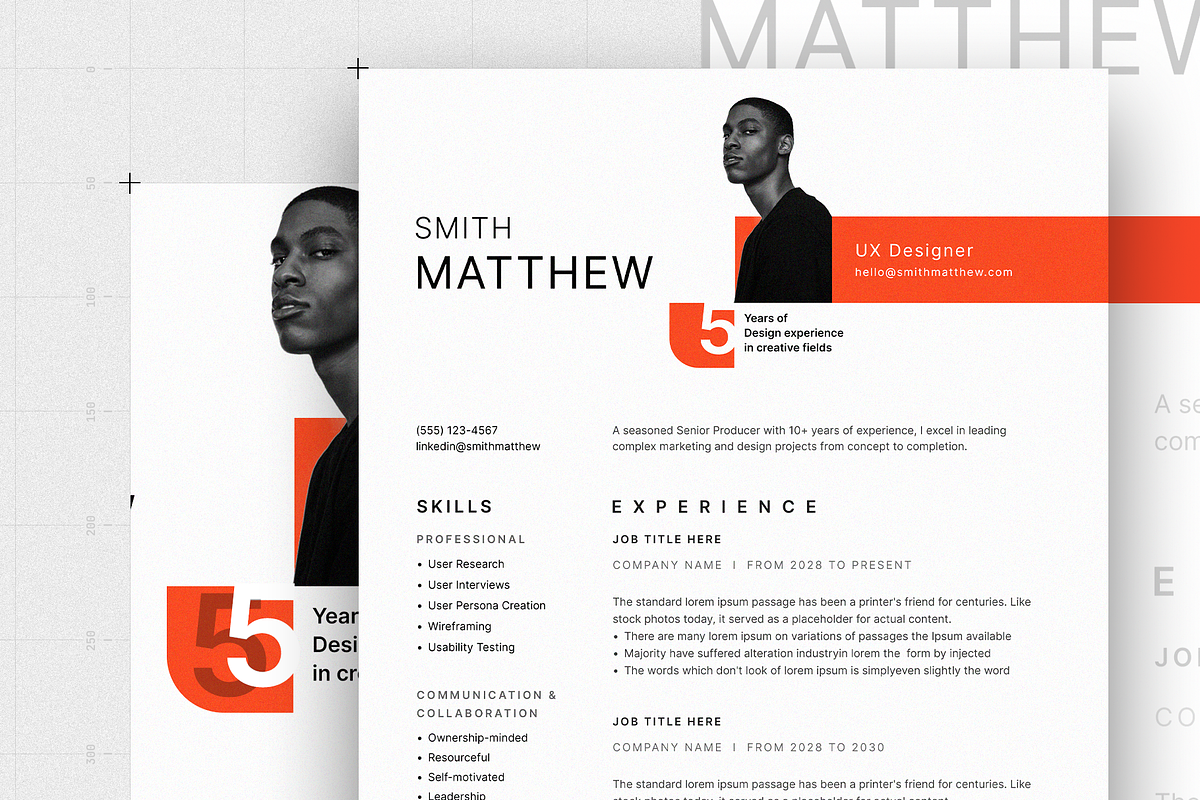 Resume/CV, a Resume Template by Reuix Studio (Photo 1 of 5)