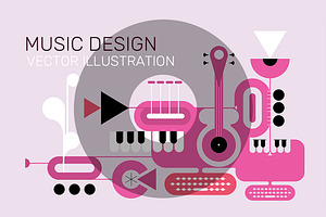 Music Design Vector Illustration, a Decorative Illustration by danjazzia