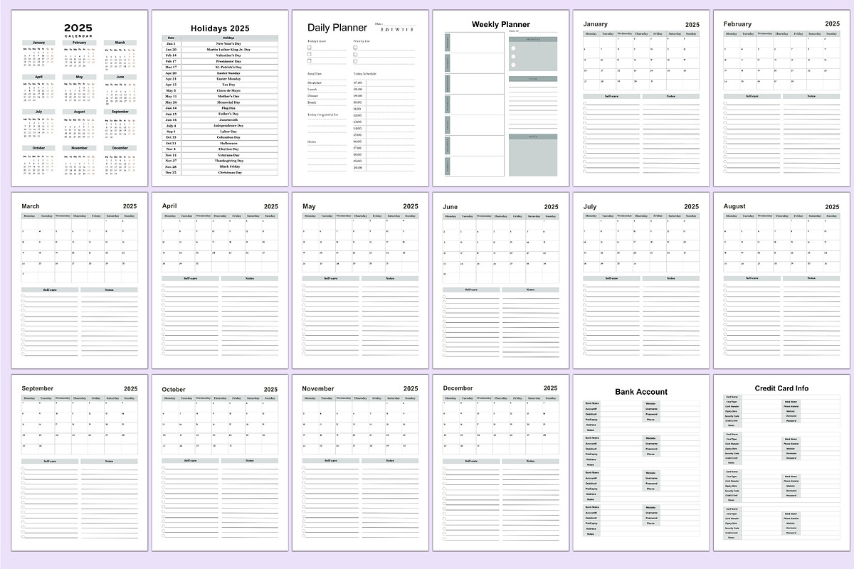 2025 Girl Boss Planner For Canva, a Stationery Template by Shumaya (Photo 2 of 7)