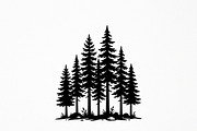 Majestic Pine Trees SVG, a Finance Illustration by Amazin_art (Thumbnail 25 of 32)