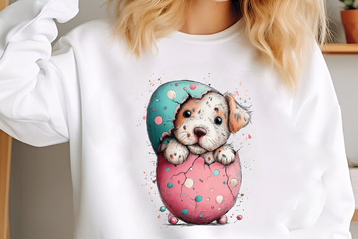 Whimsical Funny Easter Dog Clipart, an Illustration by designcity5 (Photo 5 of 5)