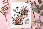 Watercolor Birthday Bugs Clipart PNG, a Seasonal Illustration by Canvas Craft (Thumbnail 6 of 7)