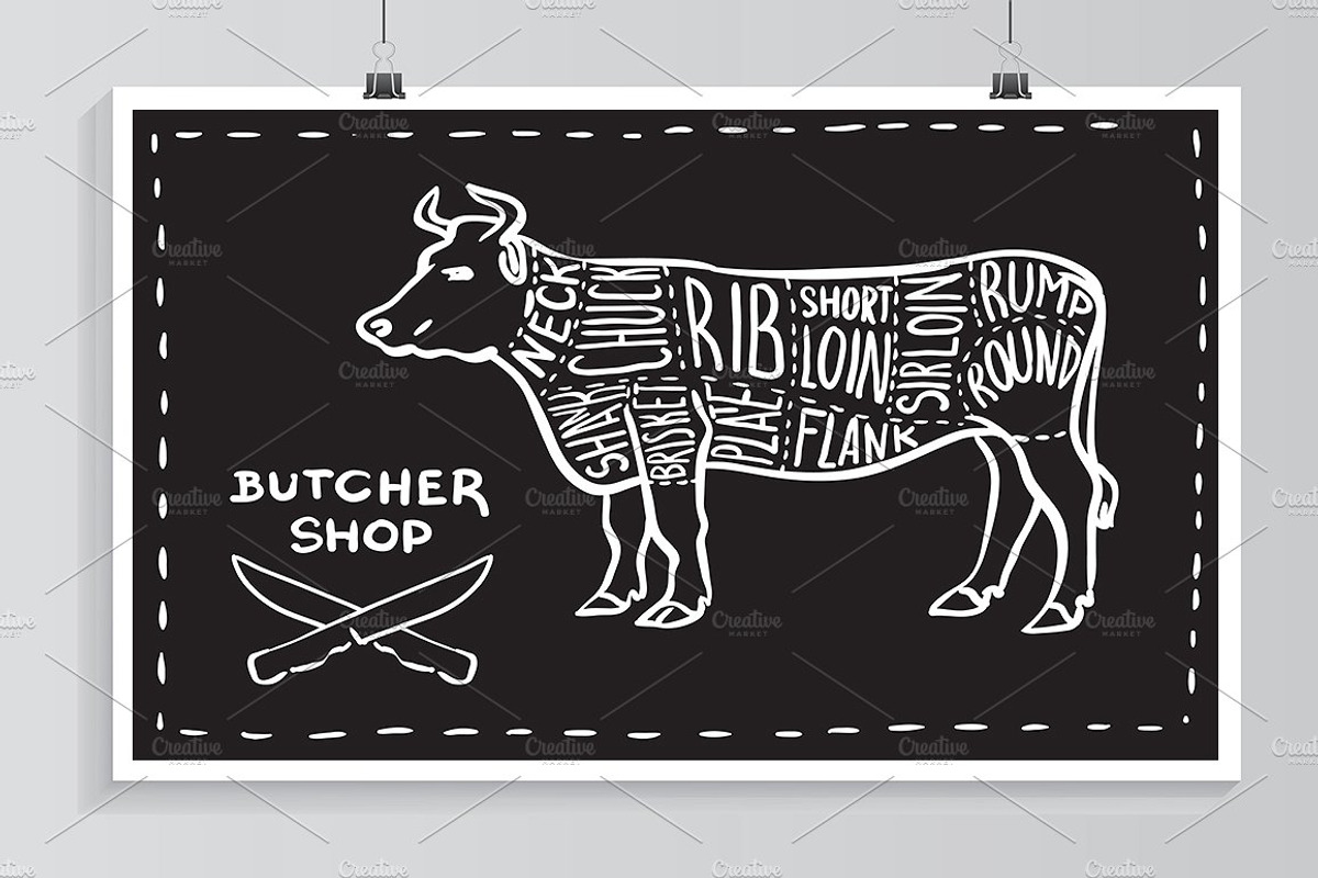 Butchers shop., an Animal Illustration by © Fisher Photostudio (Photo 6 of 7)