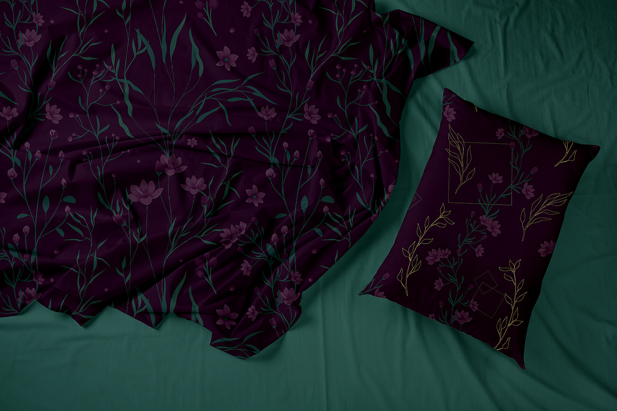 9 FLORAL Vector Patterns, a Pattern Graphic by HmarkaShop (Photo 5 of 5)