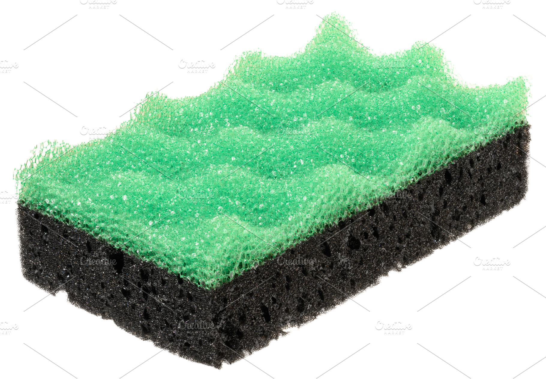 Rectangular piece of  porous sponge on isolated background, a Health & Medical Photo by ndanko