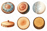 Watercolor Round Wooden Clipart, an Illustration by DreamPrint404 (Thumbnail 5 of 6)