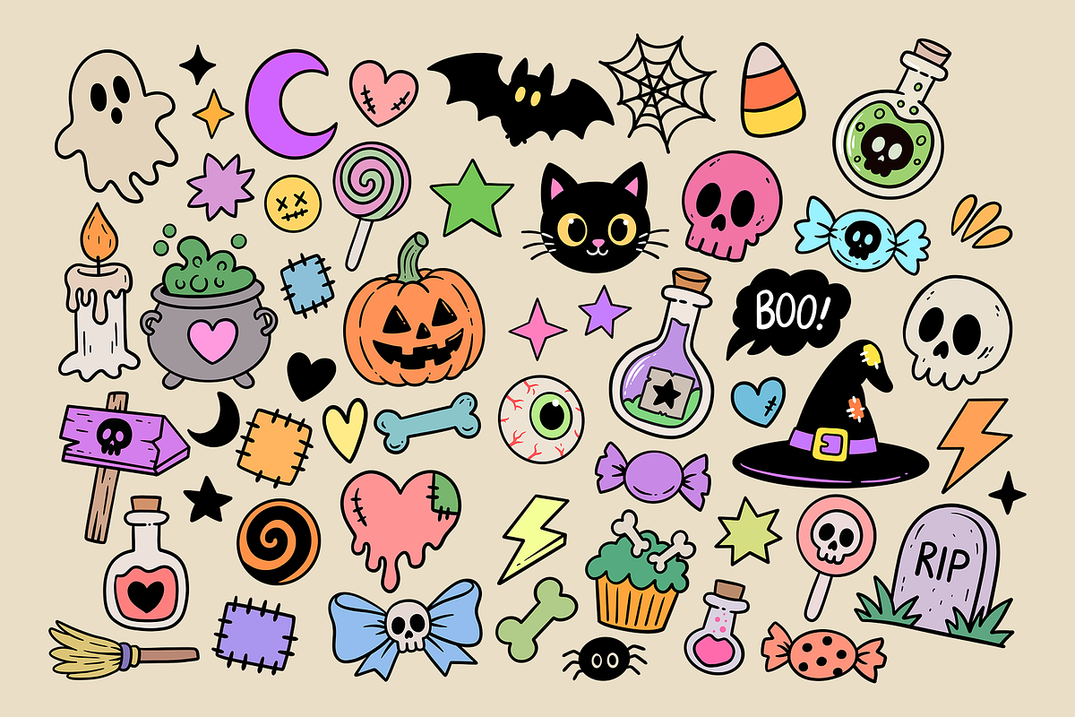 Spooky Friends- Halloween Collection, a Seasonal Illustration by Alina Sh (Photo 5 of 9)