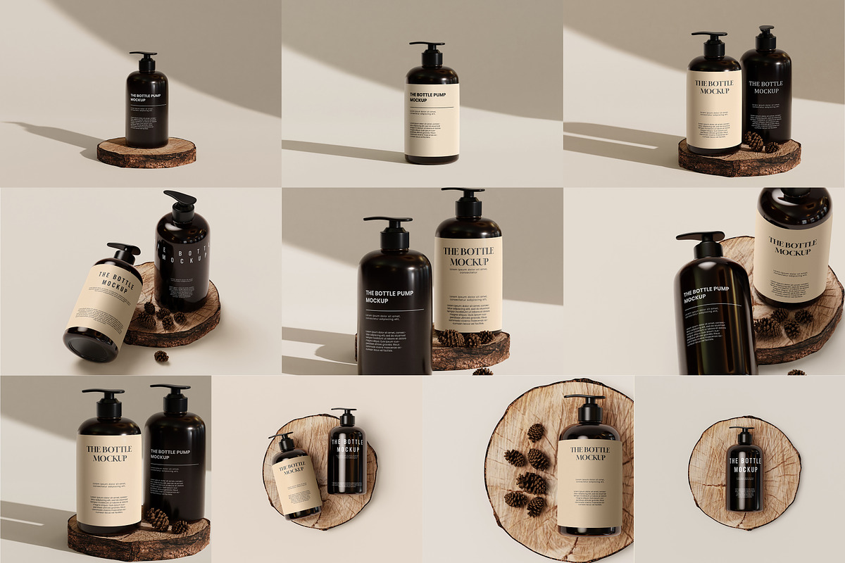 Bottle pump mockup, a Packaging Mockup by mockupocka (Photo 2 of 12)