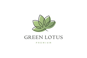 Lotus Leaf Logo Vector Icon