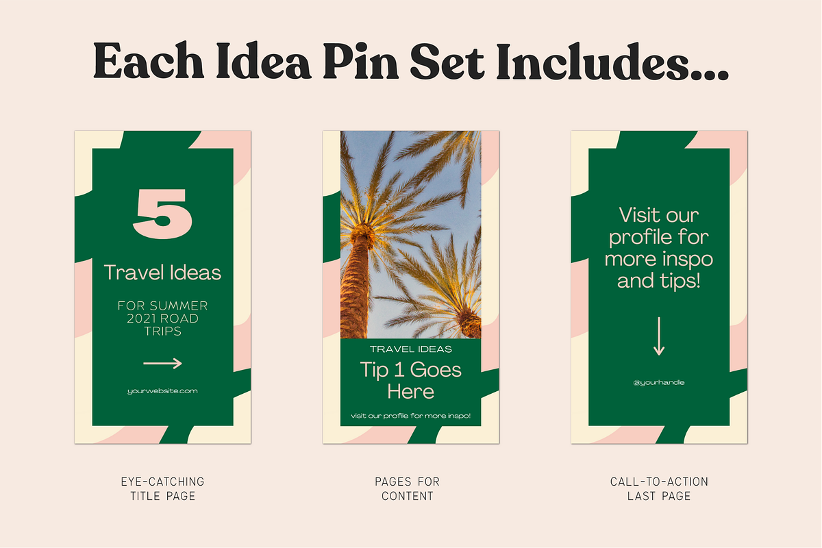 100 Retro Idea Pins Templates, a Social Media Template by Lucky Bee Creative Studio (Photo 3 of 13)