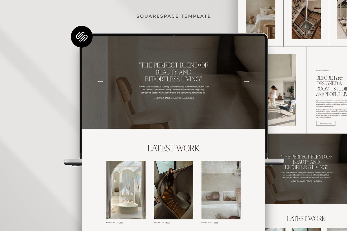 Interior Designer Website Template, a Squarespace Template by Candor Templates (Photo 3 of 21)