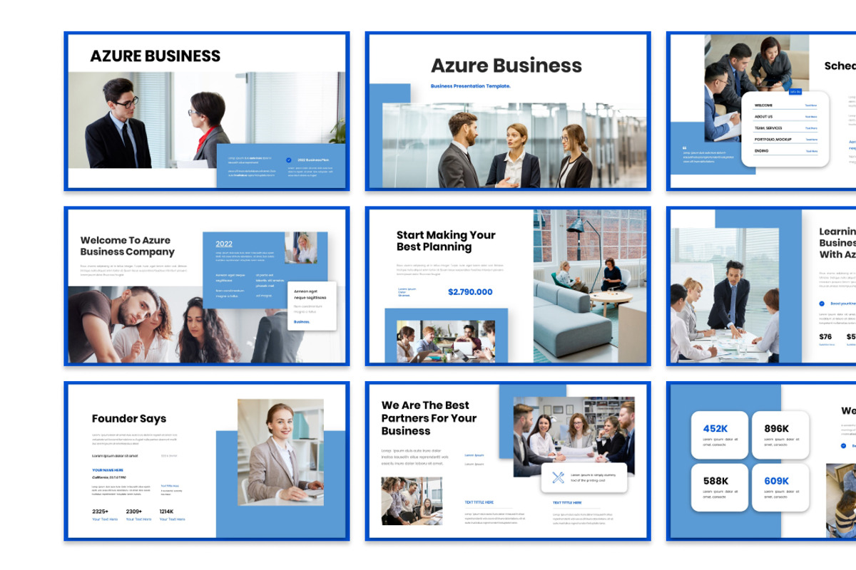 Azure Business Presentation Temp, a Presentation Template by Analogous Temp (Photo 2 of 5)