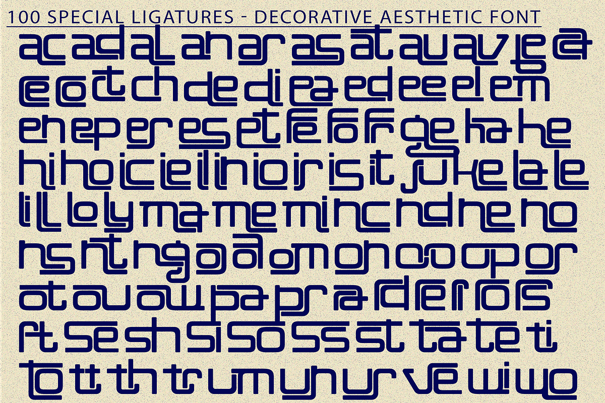 Decorative Aesthetic Futuristic Font, a Sans Serif Font by 177Studio (Photo 8 of 8)