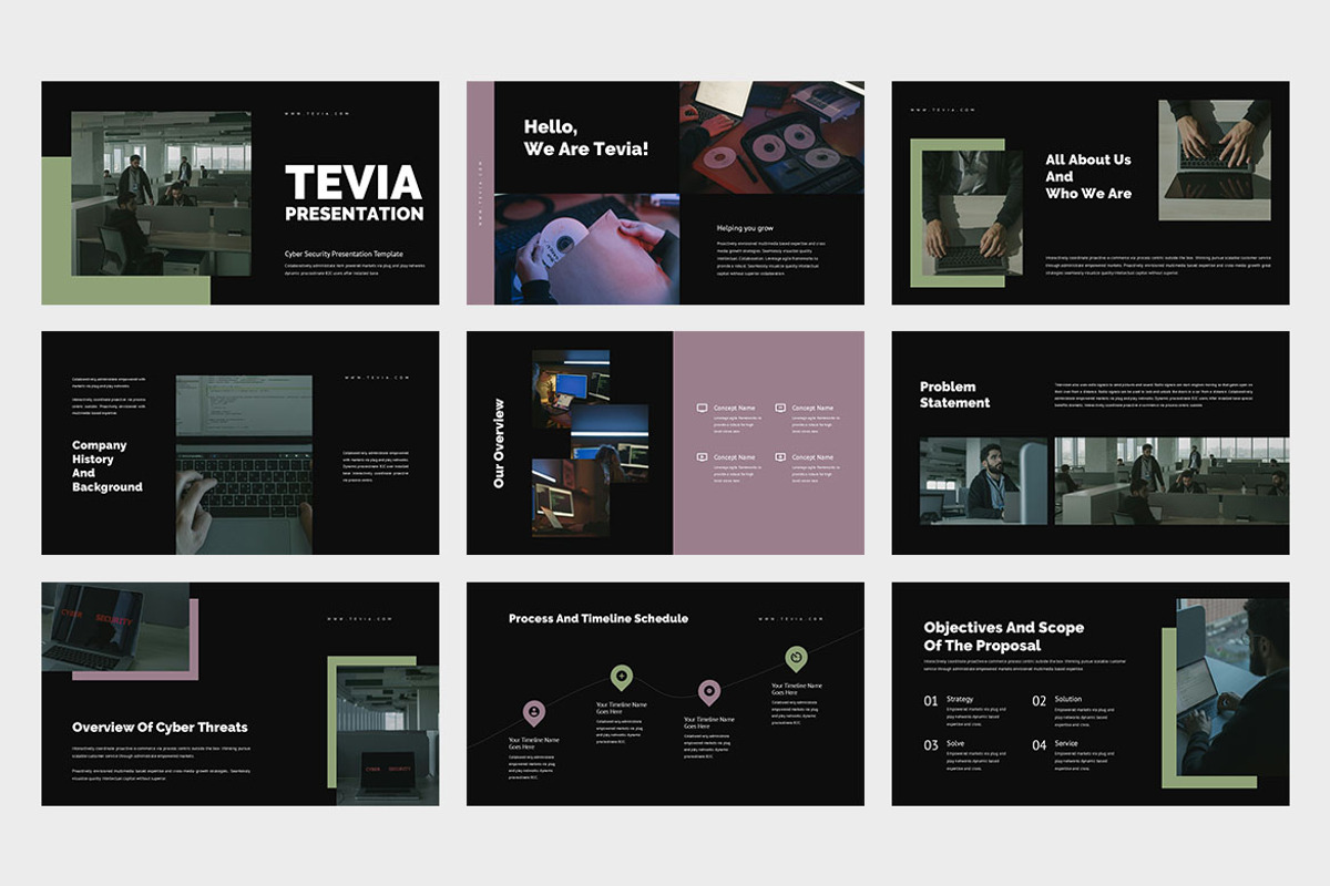 Tevia : Cyber Security Powerpoint, a Presentation Template by Punkl Camp (Photo 6 of 9)