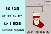 Watercolor Christmas Stocking Clipar, an Illustration by SVGArt (Thumbnail 3 of 8)