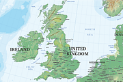 Shaded Relief Map of Europe, an Education Illustration by Cartorical (Thumbnail 5 of 8)