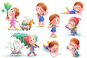 Little Girl Character For Children, an Education Illustration by Popmarleo Shop (Thumbnail 1 of 3)