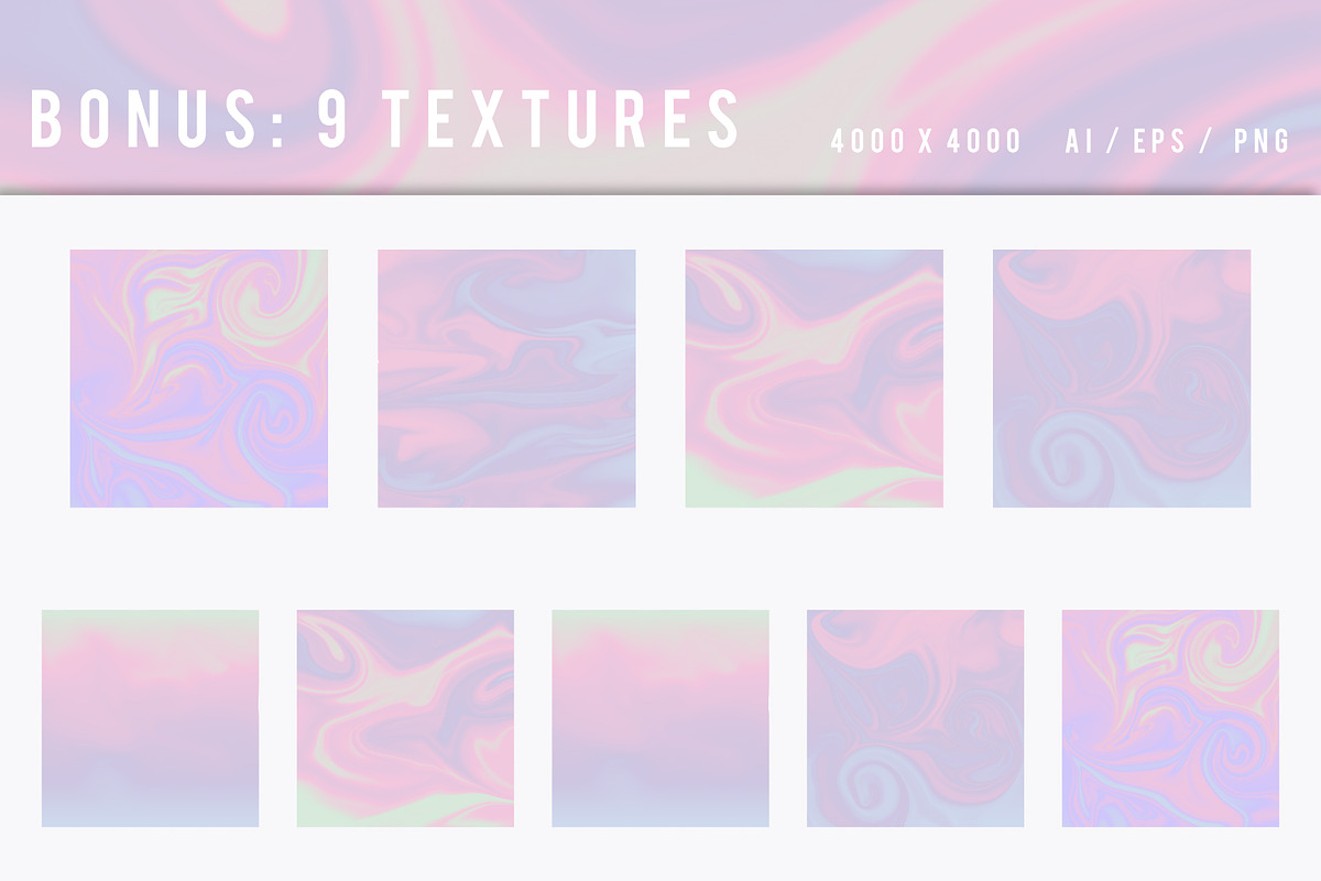 Clipart: Iridescent Galaxy Kit, a Texture Illustration by Liseno Designs (Photo 3 of 7)