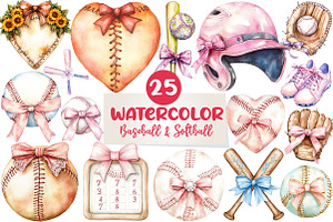 Baseball & Softball Coquette Bow, an Illustration by CreationArt
