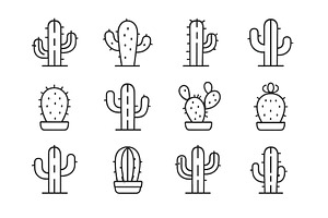 Unique collection of cactus, an Object Illustration by ZinetroN