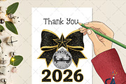 New Year Coquette 2026 PNG, an Illustration by Creative Art (Thumbnail 4 of 5)