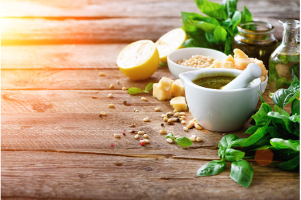 Ingredients for homemade pesto -, a Food & Drink Photo by Enjoy Photo