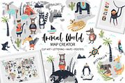 Animal World - Map Creator, an Animal Illustration by Oksana Stepova (Thumbnail 1 of 15)