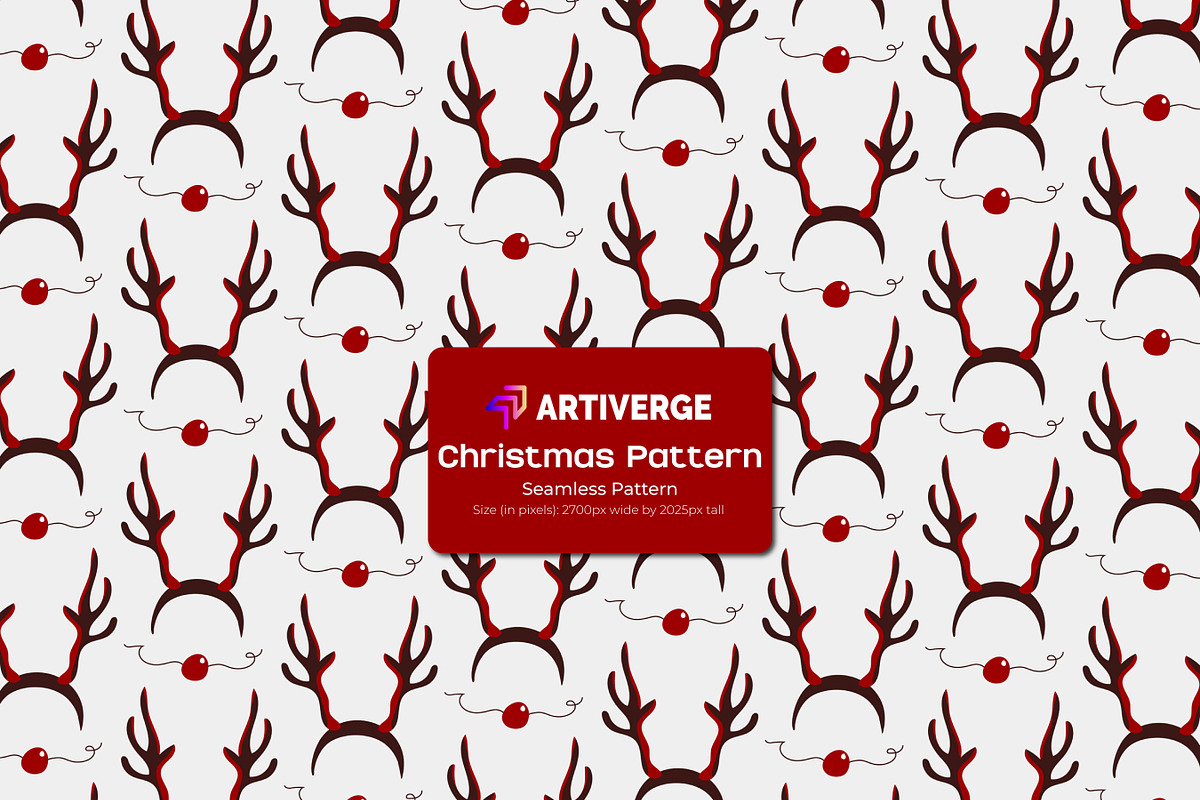 Christmas Mask Icon Seamless Pattern, a Graphic by Artiverge (Photo 1 of 7)