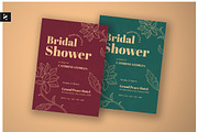 Bridal Shower Invitation Floral Line, a Flyer Template by Neermana (Thumbnail 1 of 4)