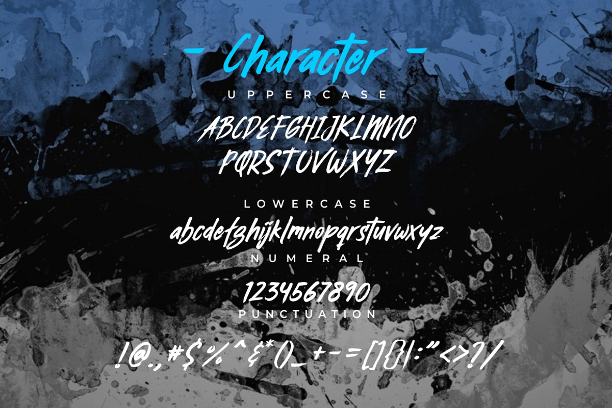 Busther - Handbrush Typeface preview 6