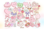 Preppy & Coquette Valentine Bundle, a Seasonal Illustration by Huxmay (Thumbnail 4 of 7)